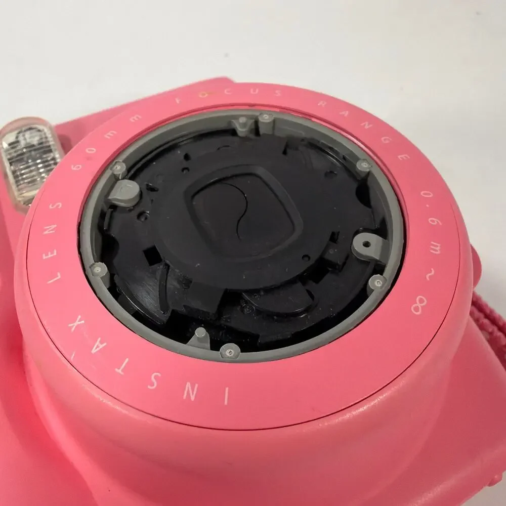 Fujifilm Instax Mini 9 Instant Film Camera Flamingo Pink Tested Working Missing
